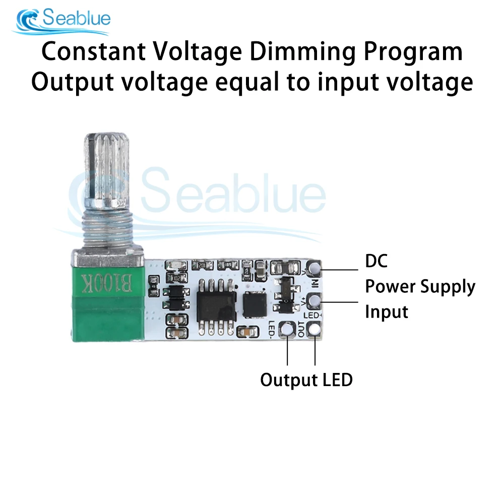 DC6-24V LED Mini Dimmer Constant Voltage Light Bar Microscope Live Fill Light Small Desk Lamp Knob Potentiometer Stepless Module led dimmer switch,led dimmer controller,lamp dimmer