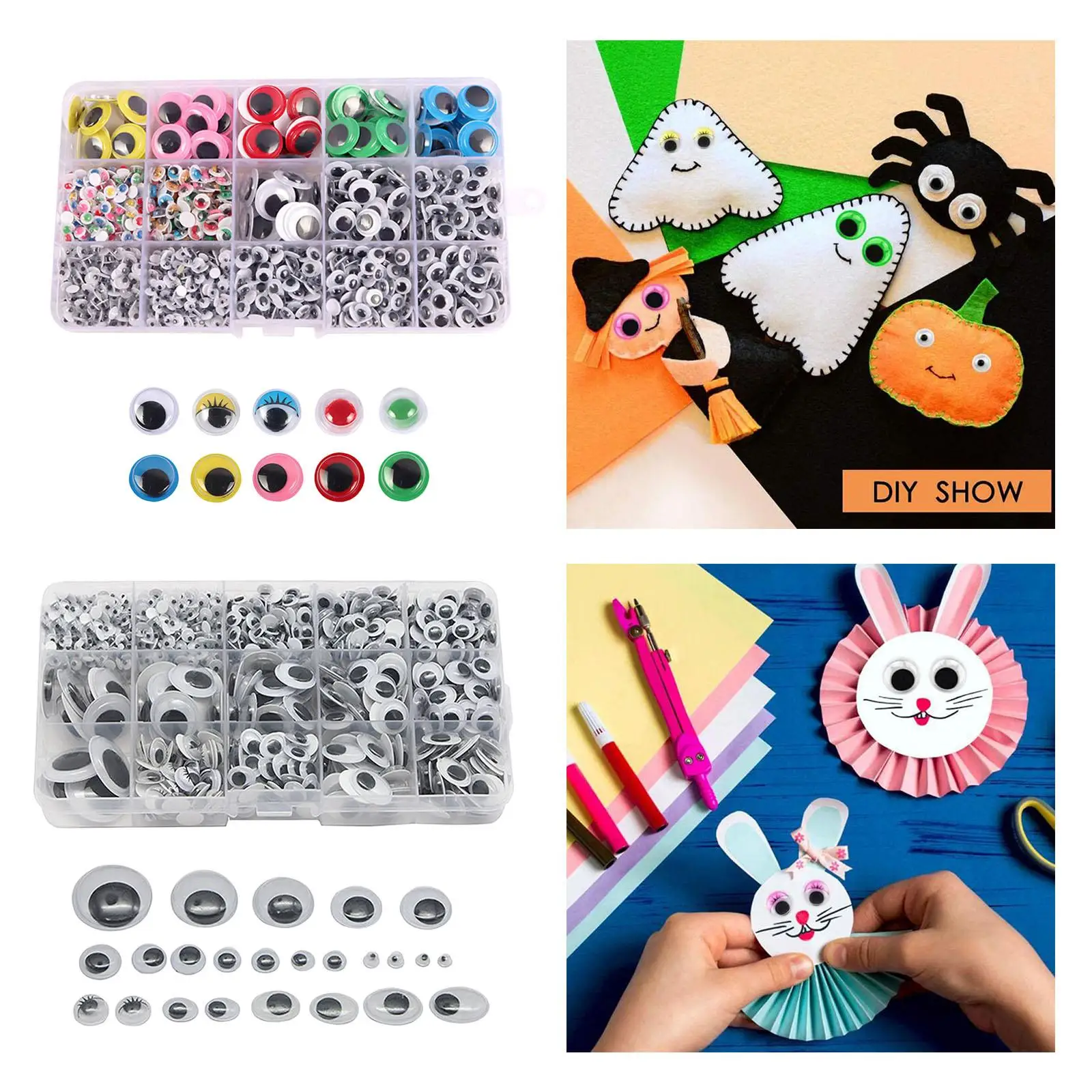 Self Adhesive Plastic Crafts Eye DIY 6-25MM