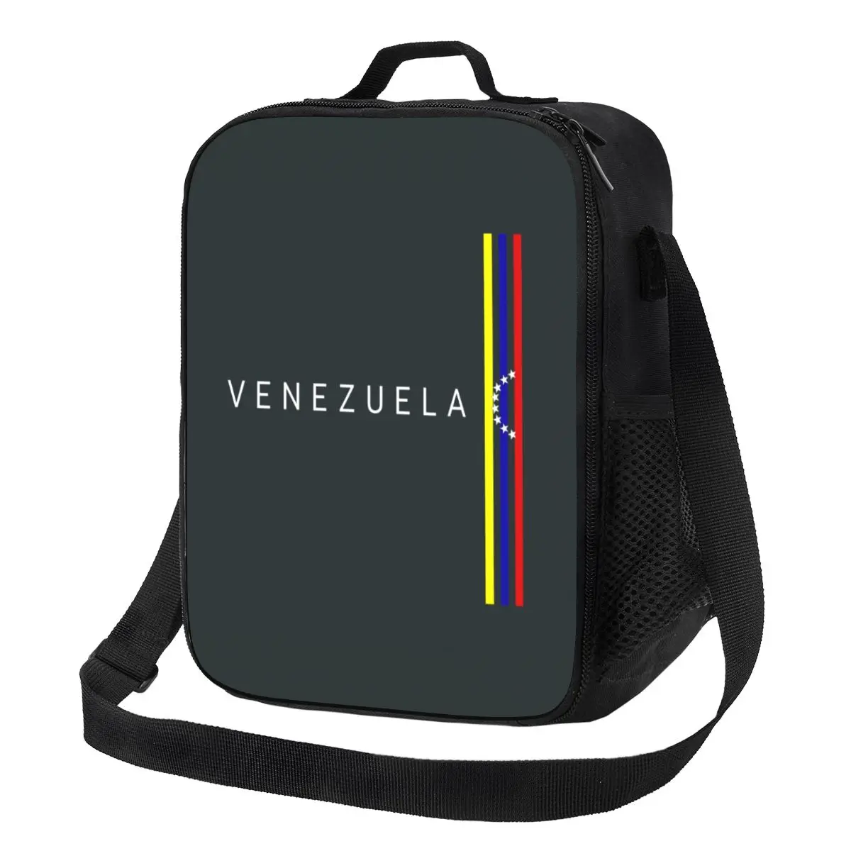 

Flag Venezuela Insulated Lunch Bag for Women Bolivarian Republic of Venezuela Thermal Cooler Lunch Box Kids School Children