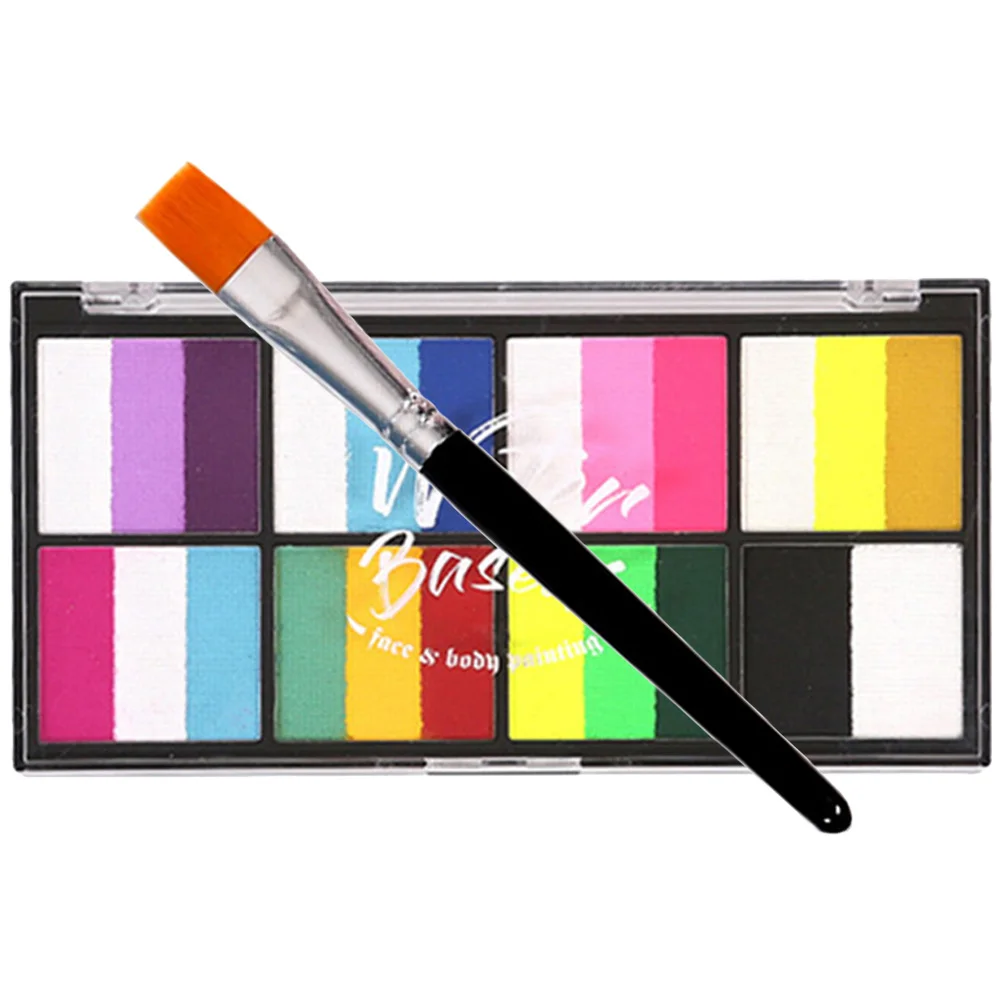 

Aldult 8 Grid Three-color Body Paint Face Pigment Powder Adult Painting Supplies