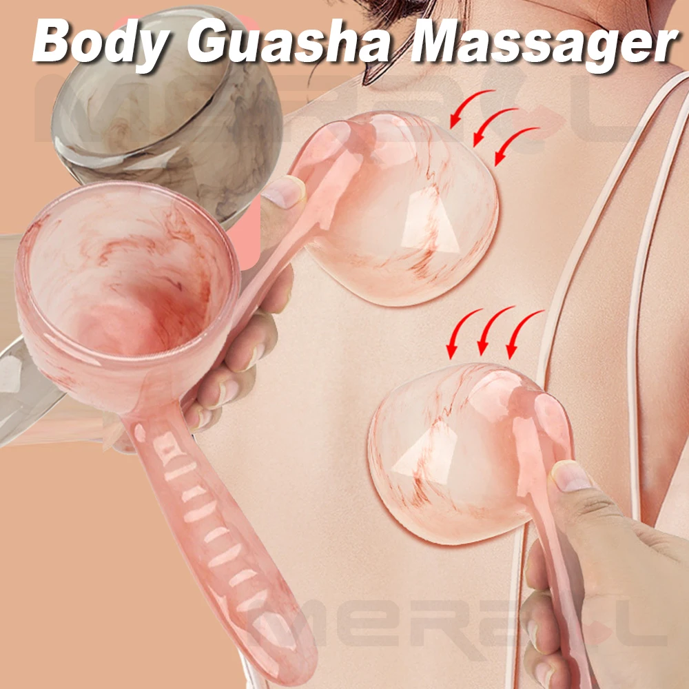 Resin Gua Sha Massage Tool Scraping Lymphatic Drainage Massager Manual Full Body Relief for Neck Legs Belly & Back