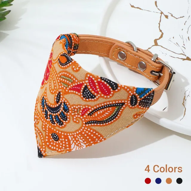 Adjustable Pets Banbana Collar PU Neck Scarf With Printed for Small Medium Large Dogs Cat Puppy Accessories Triangle Scarf XS-L Adjustable Pets Banbana Collar PU Neck Scarf With Printed for Small Medium Large Dogs Cat Puppy Accessories Triangle Scarf XS-L