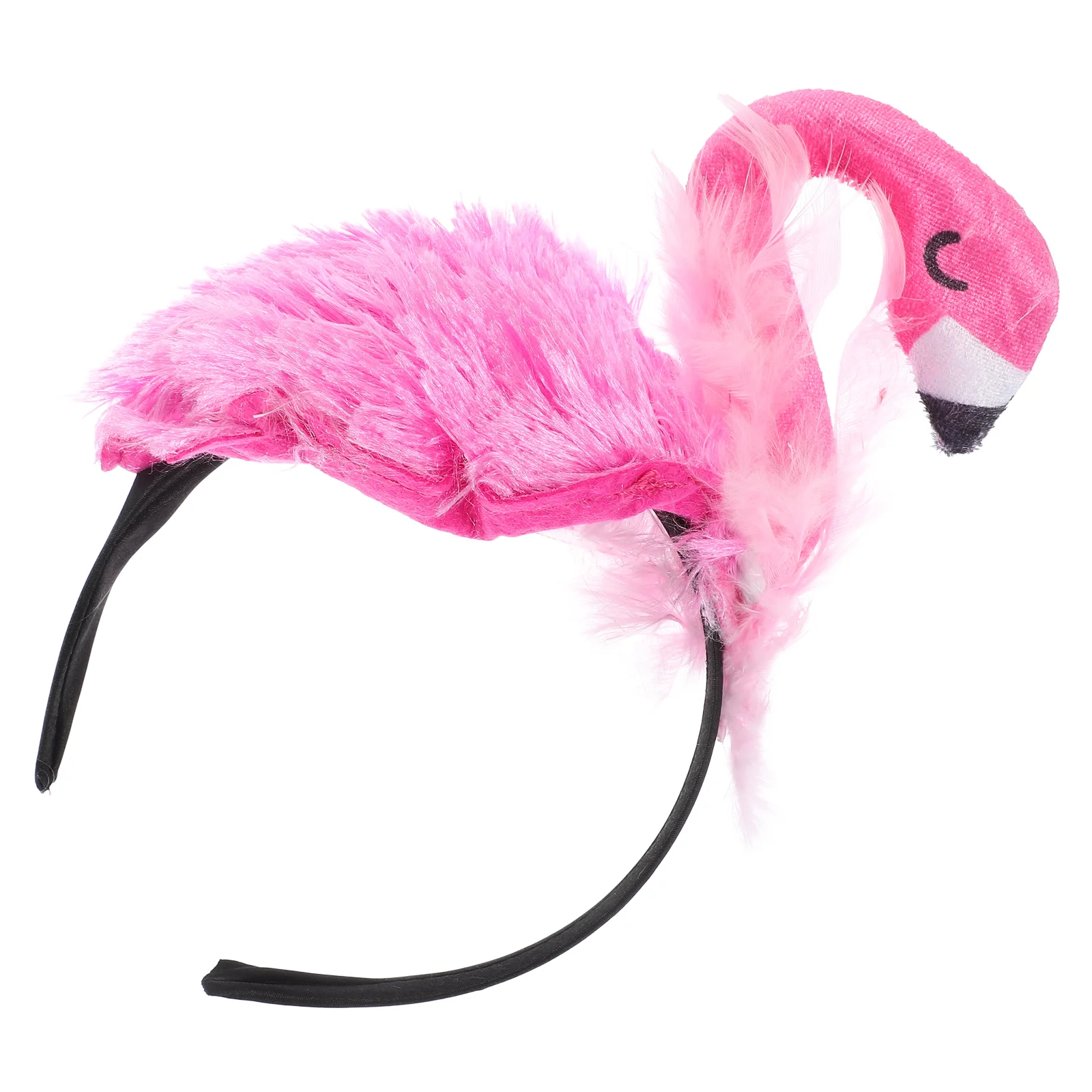 

Flamingo Headband Hair Ties Plush Summer Birthday Party Cartoon Hoop for Kids Child Headdress Animal