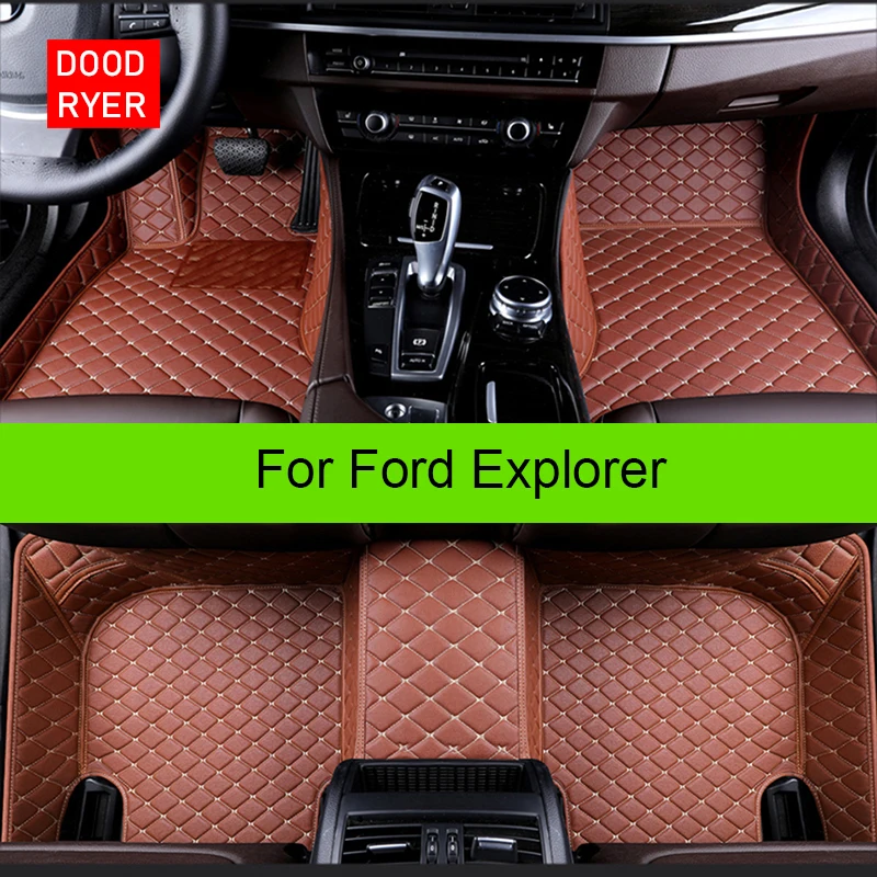 DOODRYER Auto Fußmatten Für Ford Explorer 2001 2021 Jahre Fuß Coche