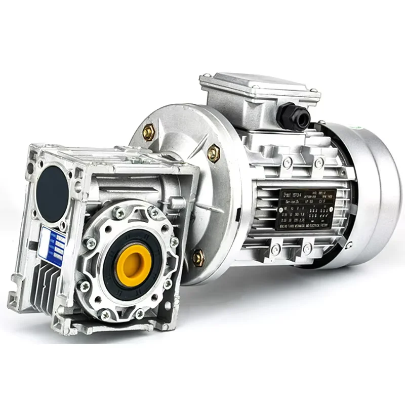 NMRV050 원형 플랜지 웜 감속기 비율 5:1 100:1 입력구 직경 11mm 14mm 19mm 출력 25mm RV050 터보 기어박스 속도 모터