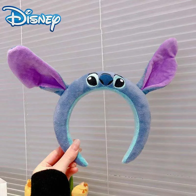 Disney Stitch Plush Headband Hair Bands Hot Sale Cartoon Anime Stitch Soft  Fashion Woman Girls Headband Hair Acessaries Gift