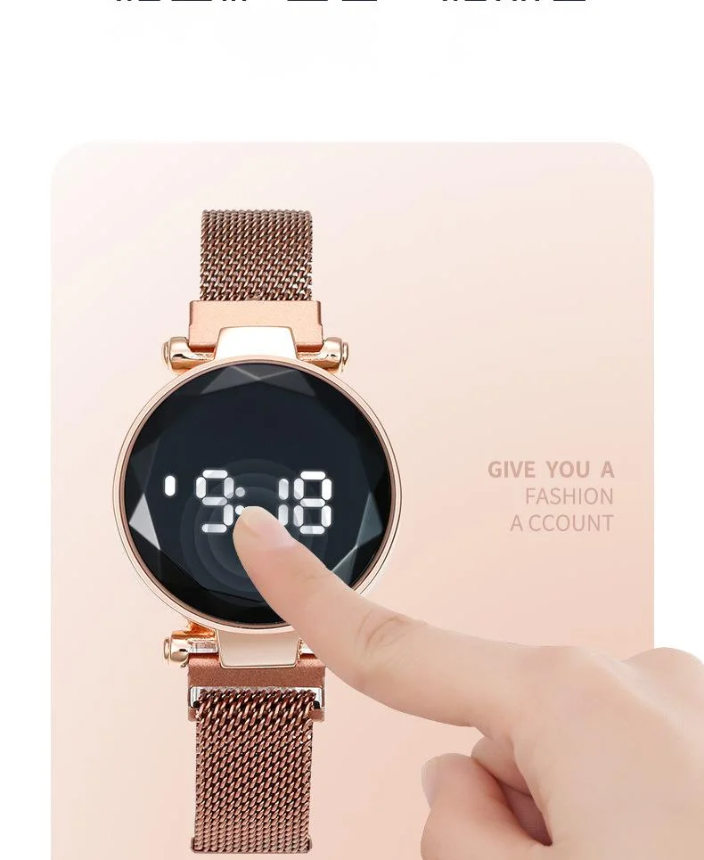 Trendy Neue Led Uhr Magnet Online Promi Die Gleiche Kreisförmige Touchscreen Armbanduhr_voghion.com