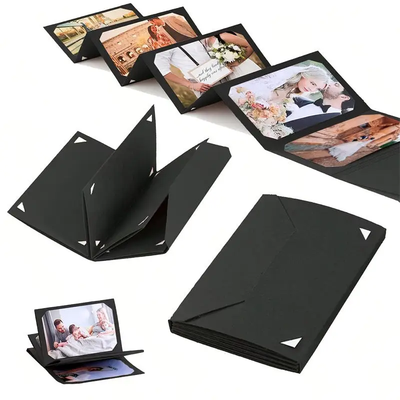 Small Card Photo Postcard Storage Book Folding DIY Handmade Packaging Folding Insert Blank Photo Album