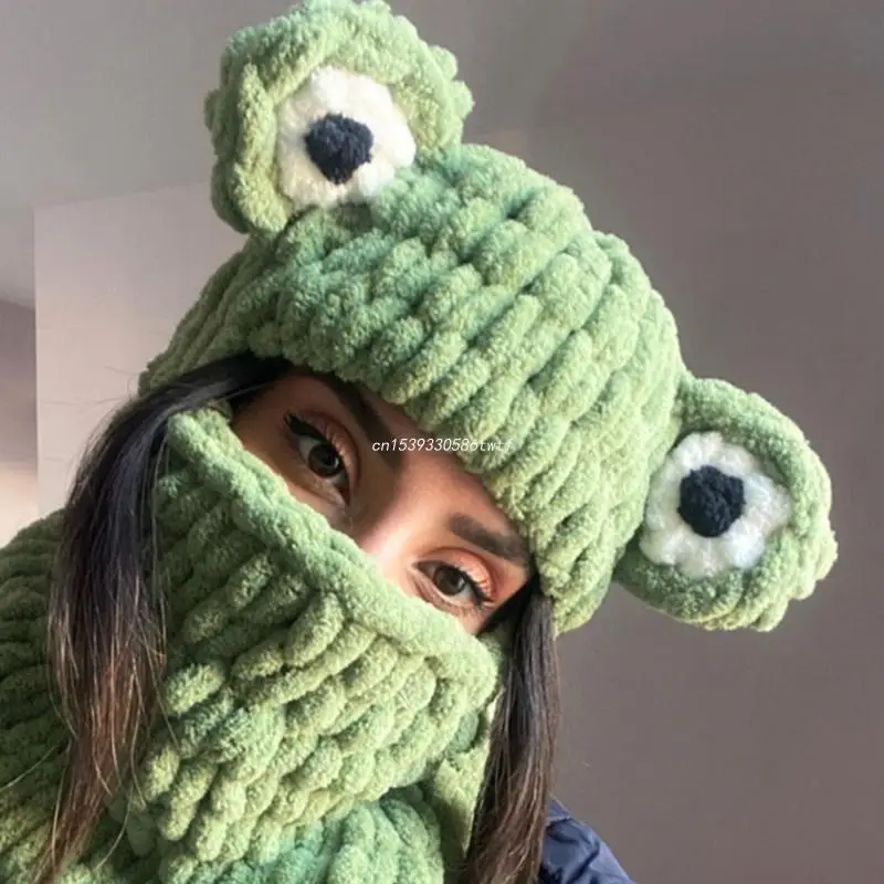 Winter Hat Cartoon Knitting Hat Animal Ear Cosplay Hat Outdoor Sport Hat Woolen Caps Windproof Headwear Balaclava Dropship 5