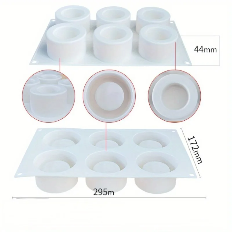 Food-Grade Silicone Pudding and Mousse Mold Non-Stick Reusable Baking Molds for Cakes Truffles Candies Desserts and Chocolate