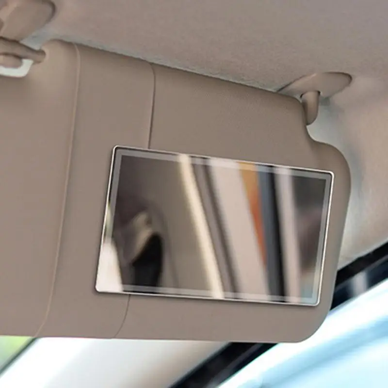 Car Visor Mirror Shatter-proof Mirror For Car Visor Self-adhesive Stainless Steel Auto Rearview Mirror Makeup Mirror For auto