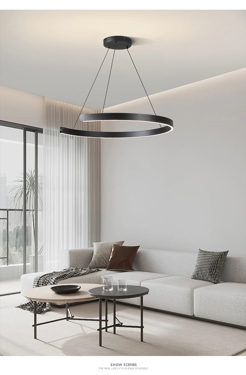 Modern Salon Design Ring Ceiling Chandelier image 24