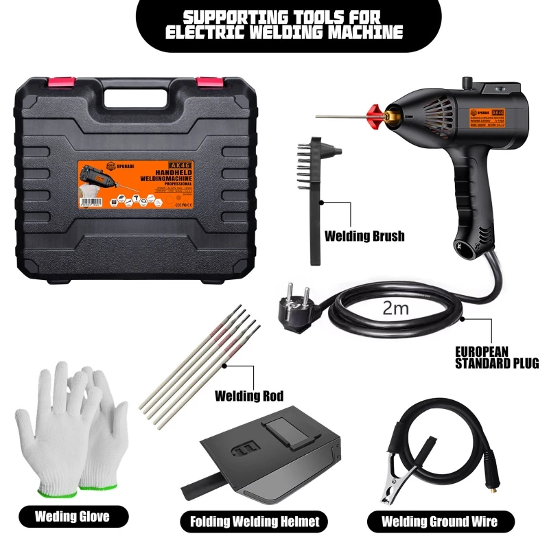 3900W Handheld Portable Arc Welder 2-14mm Thickness Home Electric Welder Fully Automatic Digital Intelligent 110/220V