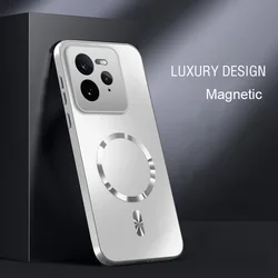 Custodia in silicone opaca magnetica antiurto con compatibilità per ricarica wireless