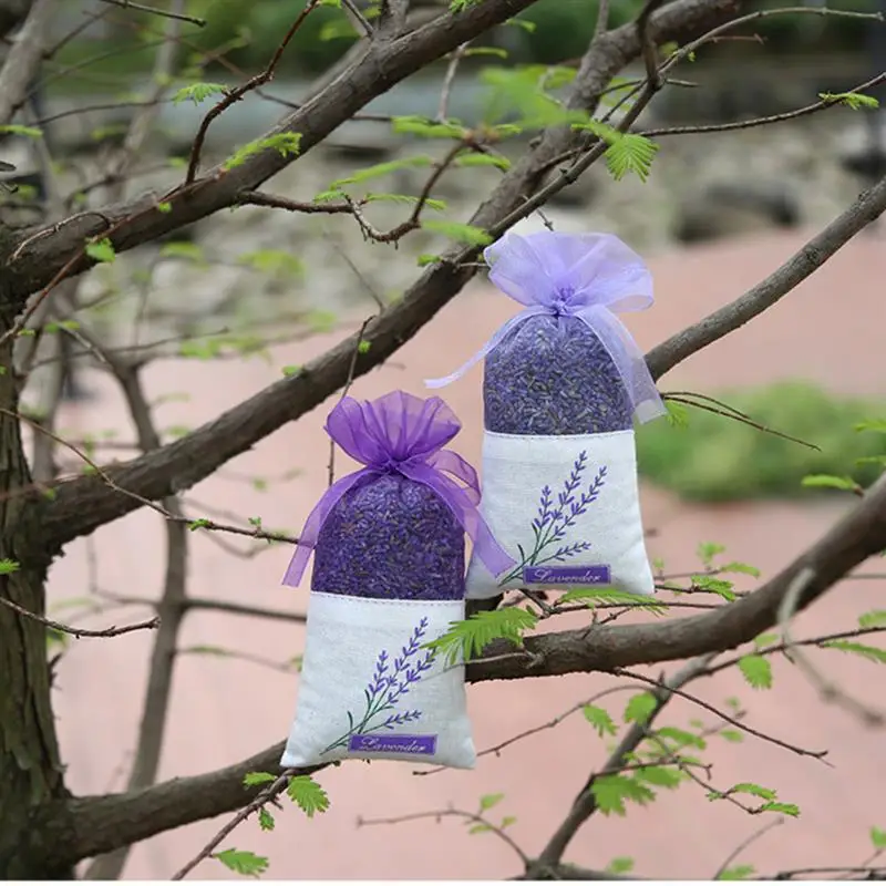 25pcs Empty Lavender Bags Lavender Sachet Bag Fragrance Pouch Floral Printing Fragrance Pouch Sachets Bag for Relaxing Sleeping