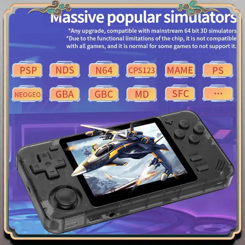 A46M-RGB10X Handheld Game Console 3.5 Inch IPS Screen 16+128GB Open Source For GBA GBC PSP NDS Simulator Video Game Console