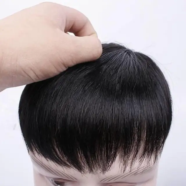 Gray Men Synthetic Wig Natural Looking Daily Fake Hair For Male Short  Straight Black Wigs Costume Party Heat Resistant 4