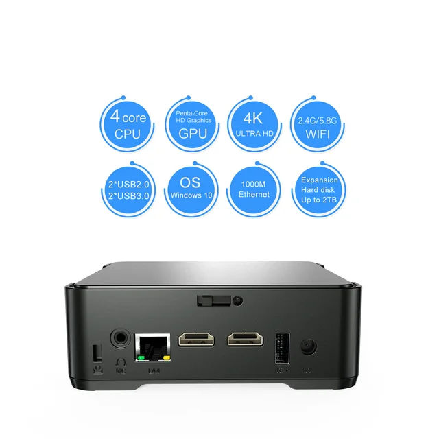 GK3V Plus Мини-ПК Геймер Intel Alder N100/N95 Celeron N5095 8 ГБ/16 ГБ DDR4 512 ГБ Windows 11 Pro Dual HD VGA Компьютер Linux NUC 4