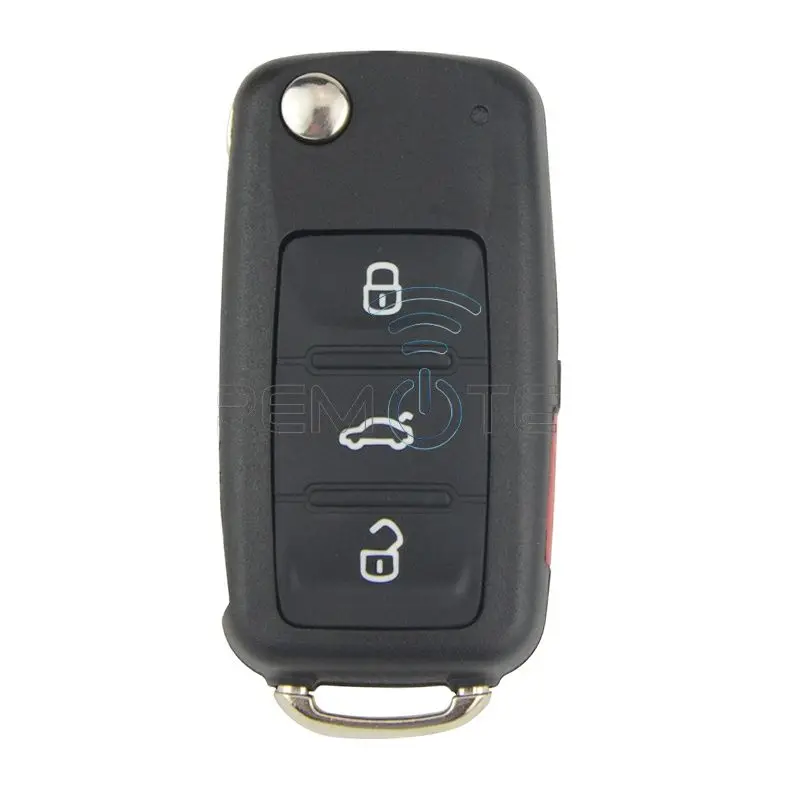 Remtekey Car Flip Key for VW Bettle CC EOS Golf Jetta Passat Tiguan Touareg 2014 2015 2016 4 Button 5K0837202ae 315Mhz