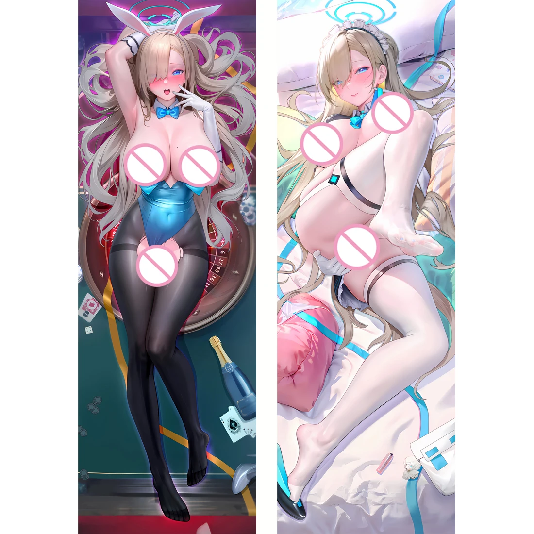 

60x180cm Anime Cosplay Body Pillow Case ブルーアーカイブ 2Way Peachskin Otaku Pillow Case Cushion Cover