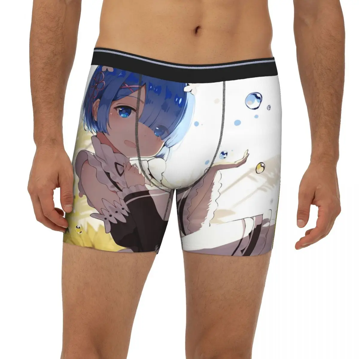 

Ram And Rem Re Zero Subaru Natsuki Anime Underpants Breathbale Panties Anime Male Underwear Print Shorts Boxer Briefs