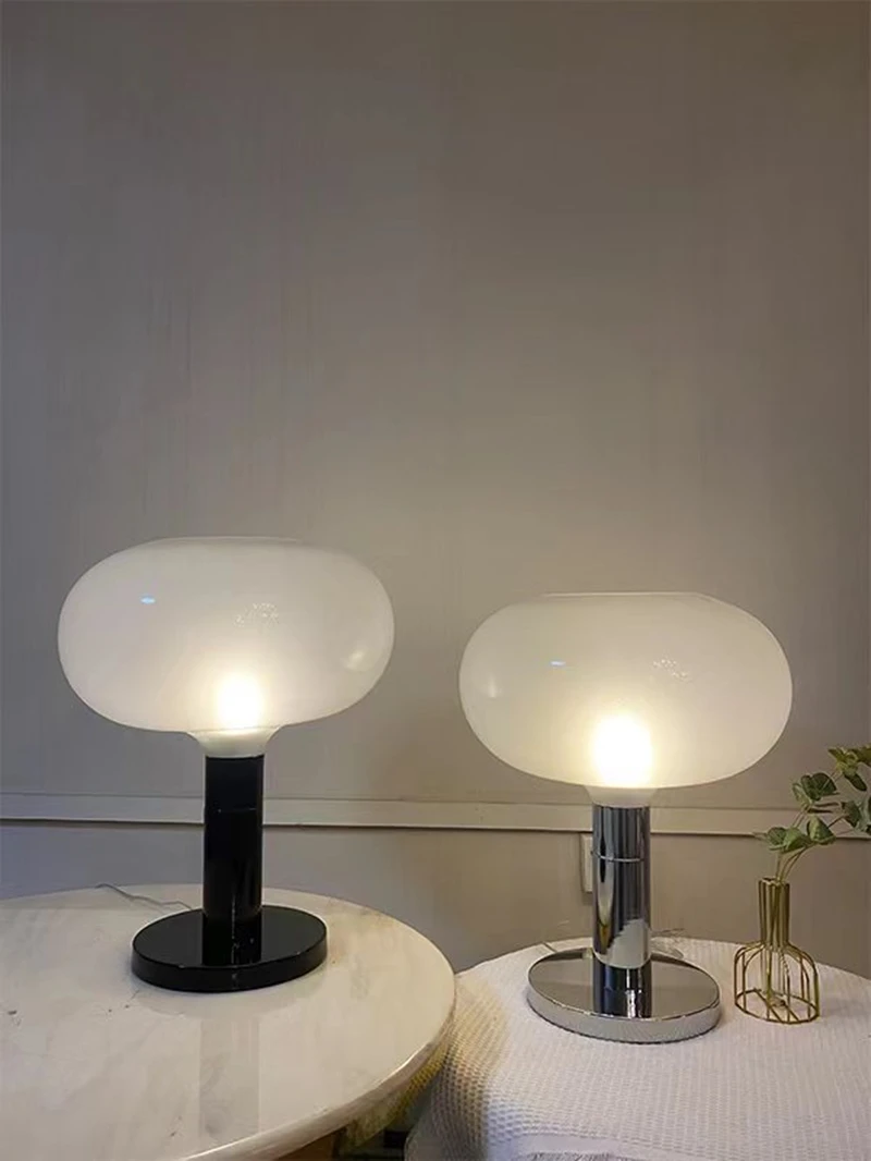 

2022 New Modern Simple Frosted Glass Chrome Metal Simple Decoration E27 Nordic Popular Korean Style Table Lamp Reading Light