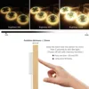 Under Cabinet Collection Display COB LED Strip Light Bookcase Wardrobe Closet Lamp Tape Penetrable Wood Dimmable Touch Sensor 3