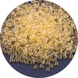 Vibrant Oling Transparent Glass Seed Beads for DIY Jewelry and Accessories (Gold 10)