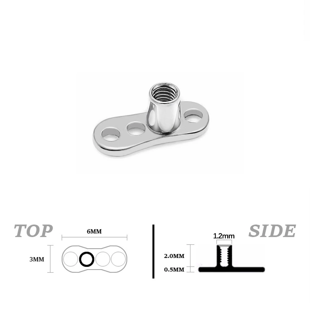 Titanium Internally Threaded Piercings Medusa Jewelry Piercing 16g G23 Anchor Surface Skin Diver Microdermal Gem Body Opal piercing jewelry,body piercing earrings,ear piercing jewelry,body piercing jewelry,body jewelry