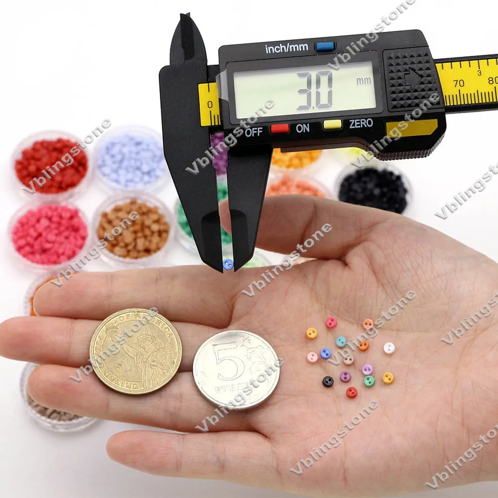3mm Round Plastic Button 100pcs Mini Buttons for Dolls DIY Clothes Sewing Button for Needlework Knitting Accessories 4