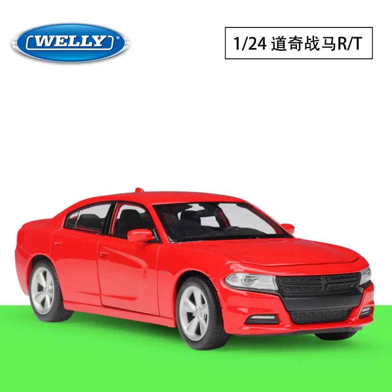 

WELLY 1：24 2016 Dodge Charger R/T Car Model Diecast Simulation Alloy Sports Car Model Hobbies Decorative Collection Gift for Men