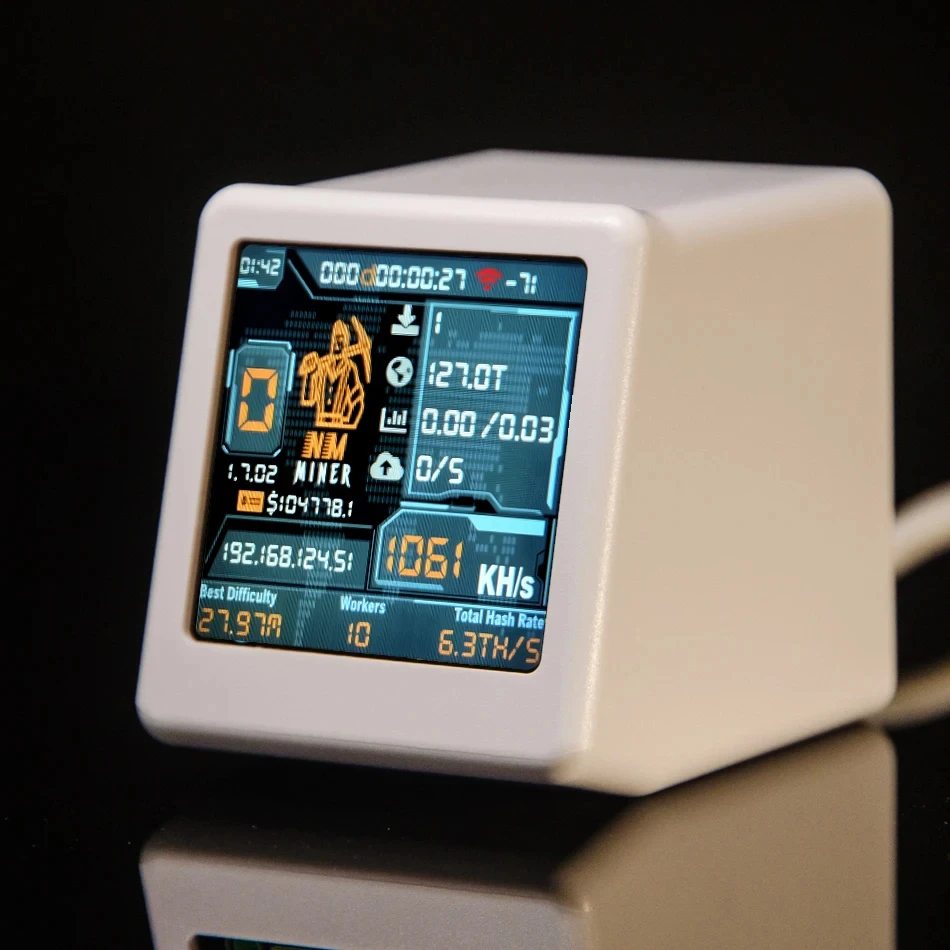 Solo Bitcoin Miner 1060 KH/s PhLEps NerdMiner V2 ESP32-2432S028R Hashrate  56K/S 2.8 Inch Smart Display Crypto Solo Loterij Nerd Mijnwerker Bitcoin  Mijnwerker Nerdminer V2 Bitcoin Miner