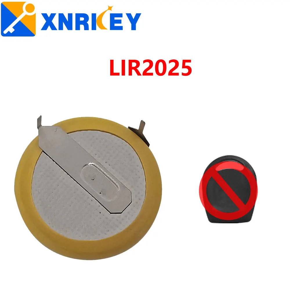 XNRKEY LIR2025 Rechargeable Battery for BMW E46 E39 E36 E38 E34 Remote Car Key