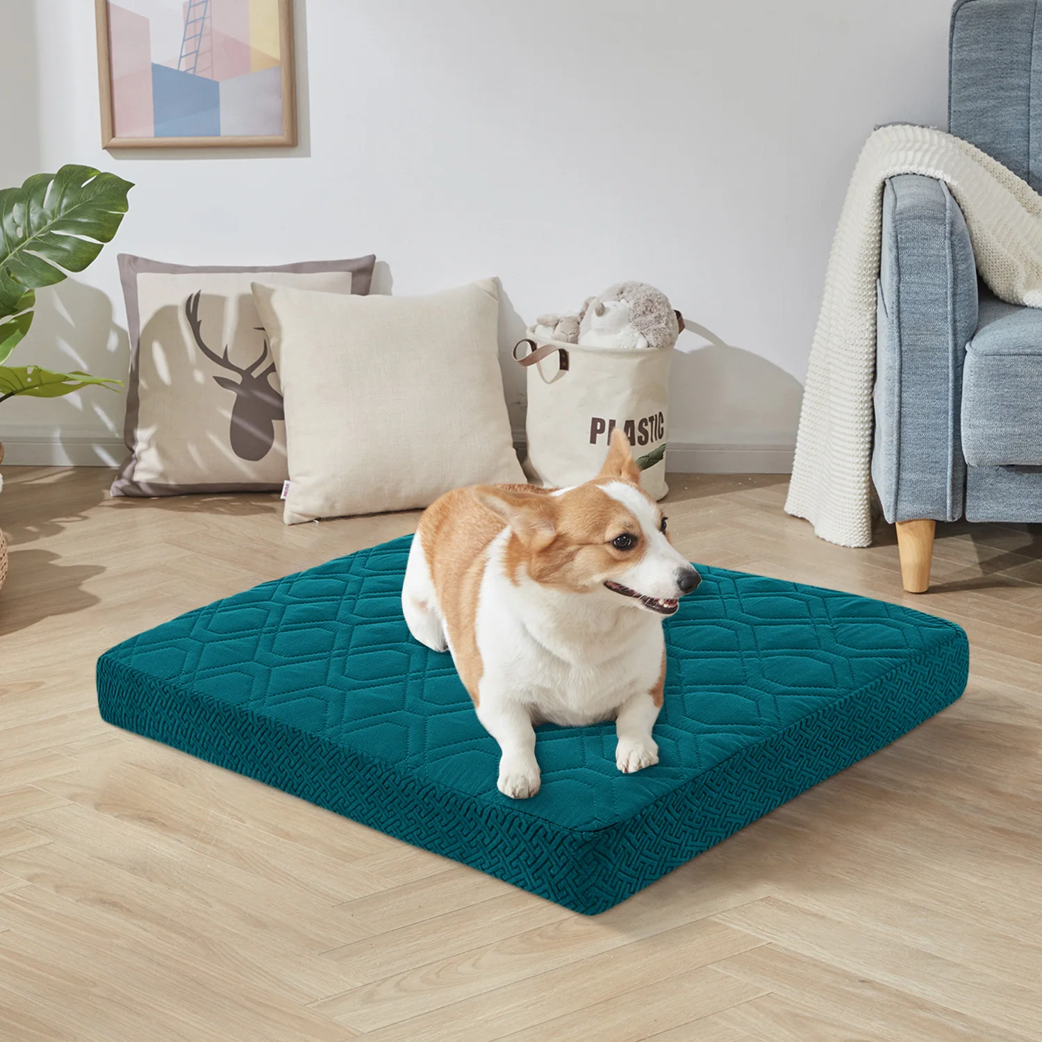 Dog Bed Covers Replacement Washable - Waterproof Dog Bed Covers Quilted, Water Absorbable Pet Puppy Bed Cover for Dog Cat 2