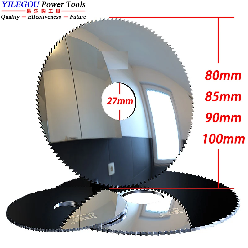 CNC Saw Blades 80 85 90 100mm Solid Carbide Circular Saw Blades With Bore 27mm Tungsten Steel Milling Cutter Cut Stainless Steel