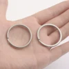 10pcs/lot 15 20 25 28 30 32 35mm Stainless Steel Flat Round Line Split Rings Blank Circle Keyring DIY Craft Keychain Accessories 4