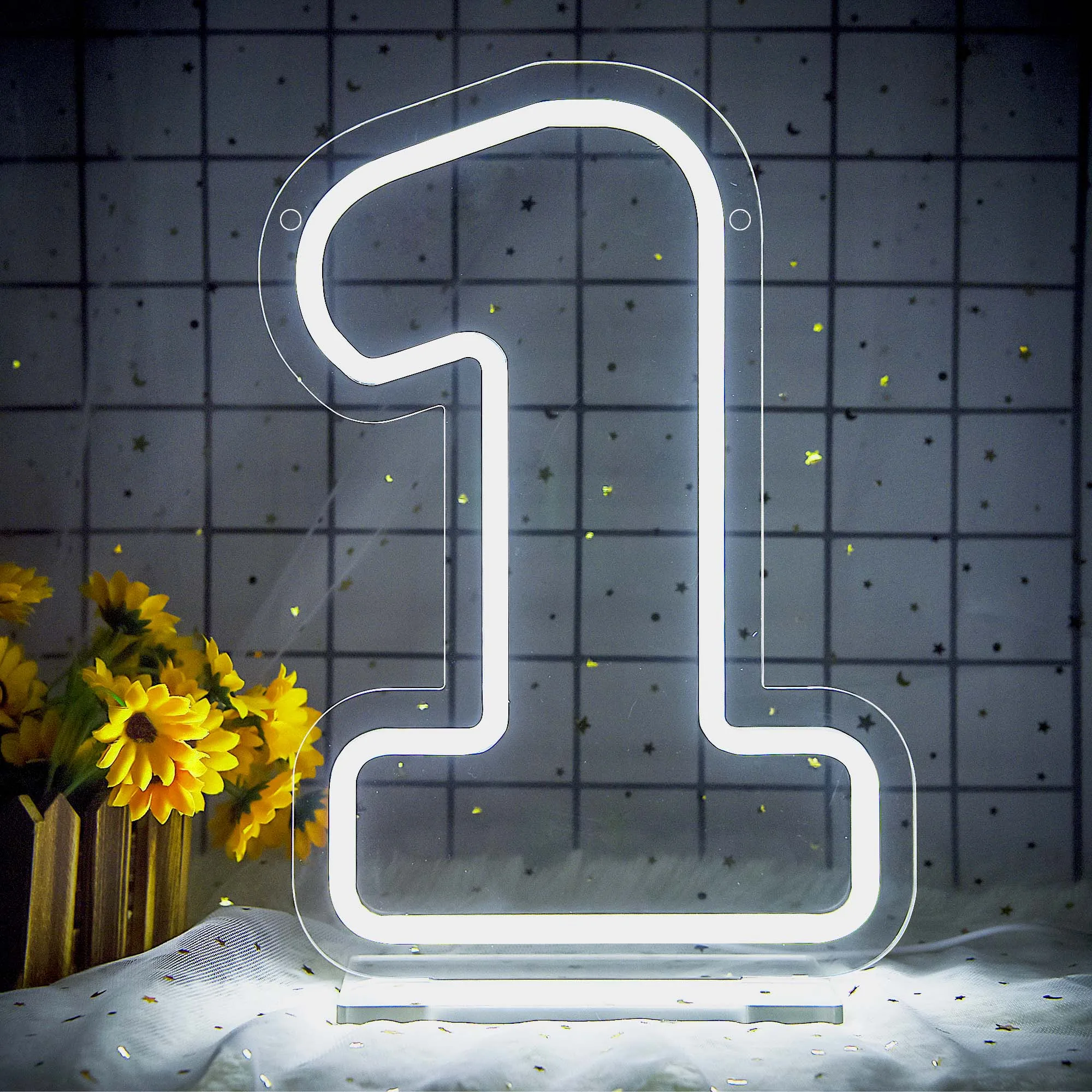 Neon Number Sign LED Wall Decor for Celebrations and Home Decor
