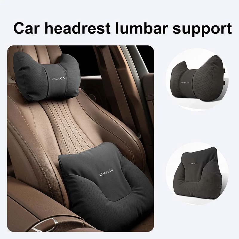 자동차 좌석 요추 등받이 머리 받침대 LYNK&CO 01 02 03+ 05 06 09 PHEV 09 MHEV용 부드러운 목 베개 쿠션