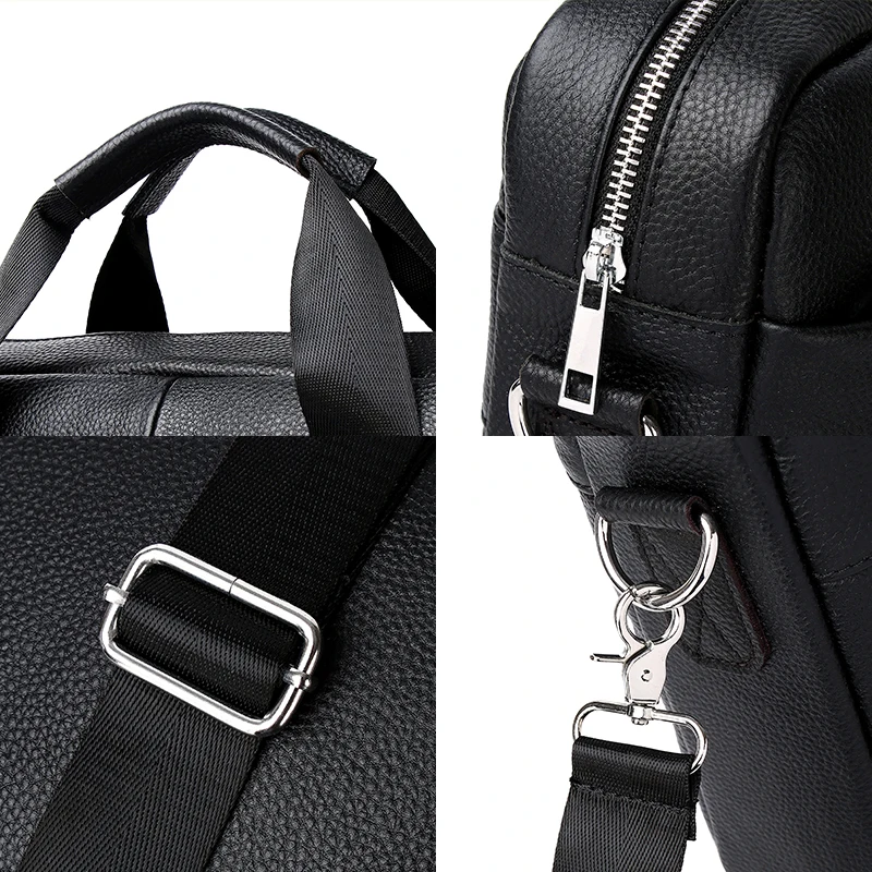 حقائب "SCHLATUM" الجلدية الأصلية الصلبة للرجال، حق...