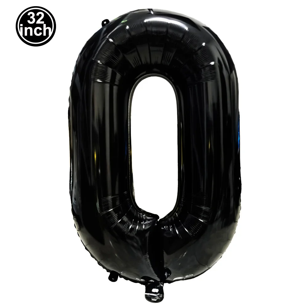 Celebratory Number 0 Jumbo Balloons - Multicolor 32-Inch Party Decor
