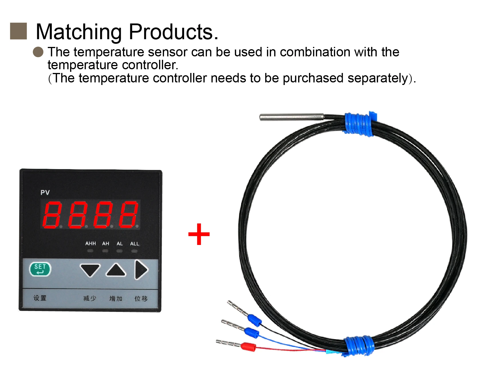 0-5M Ultra Thin Probe PT100 Temperature Sensor -50 to 200°C Waterproof RTD 3 Wir