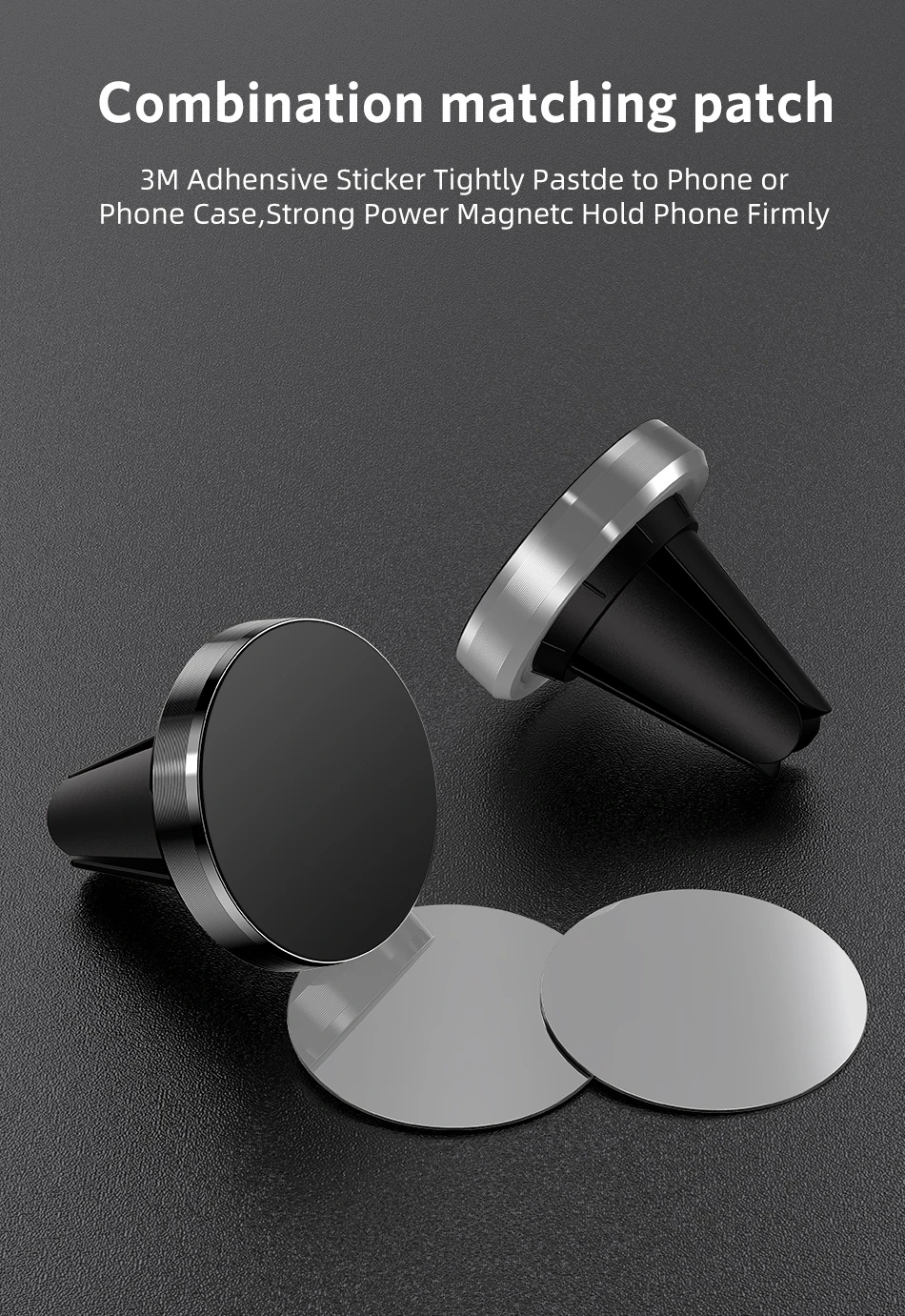 Magnetic Car Phone Mount For Iphone Samsung And Huawei_voghion.com