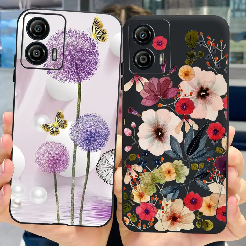 Stylish Pattern Soft TPU Shockproof Black Silicone Phone Case