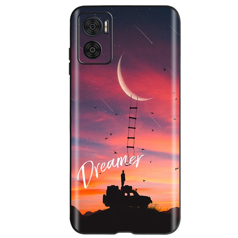 Elegant Flower Butterfly Soft Phone Case for Motorola Moto E Series