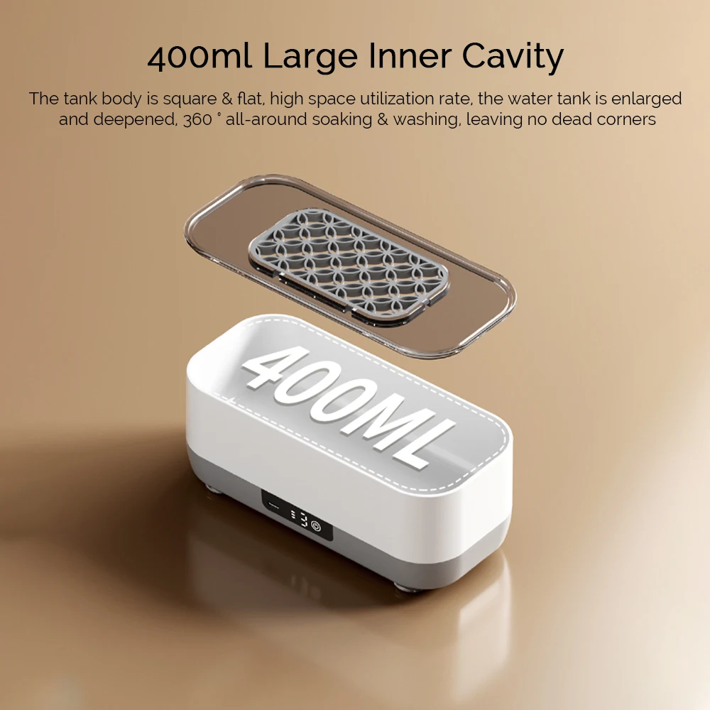 Portable Ultrasonic Cleaner Ultrasound Glasses Washing Machine Lens Washer Makeup Brush Ring Jewelry UV Sterilization Cleaning