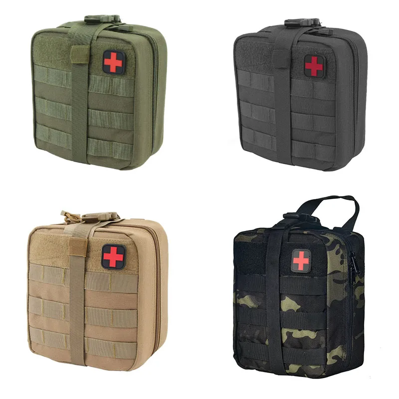 First Aid Pouch Patch Bag Molle Hook and Loop Amphibious Tactical Medical kit EMT Emergency EDC Rip-Away Survival