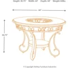 Signature Design by Ashley Glambrey Old World 45" Round Glass Top Dining Table, Brown 3