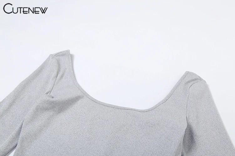 Casual Ribbed Women Playsuits Fashion Solid Autumn Full Sleeve Crew Neck Stretch Slim Rompers Female Gym Track One Piece