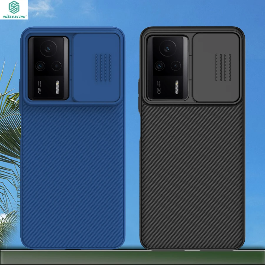 

For Redmi K60E Case Cover NILLKIN Slide Cover Camera Protection Case Lens Protection Cover Anti-skid For Xiaomi Redmi K60e
