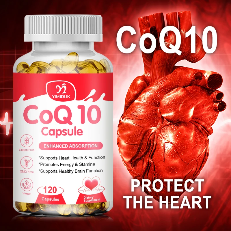 

Coenzyme Q10 Capsules, Cardiovascular Health, Cellular Energy, Heart Health, Anti-Aging, Provides Energy To Support Joint Health